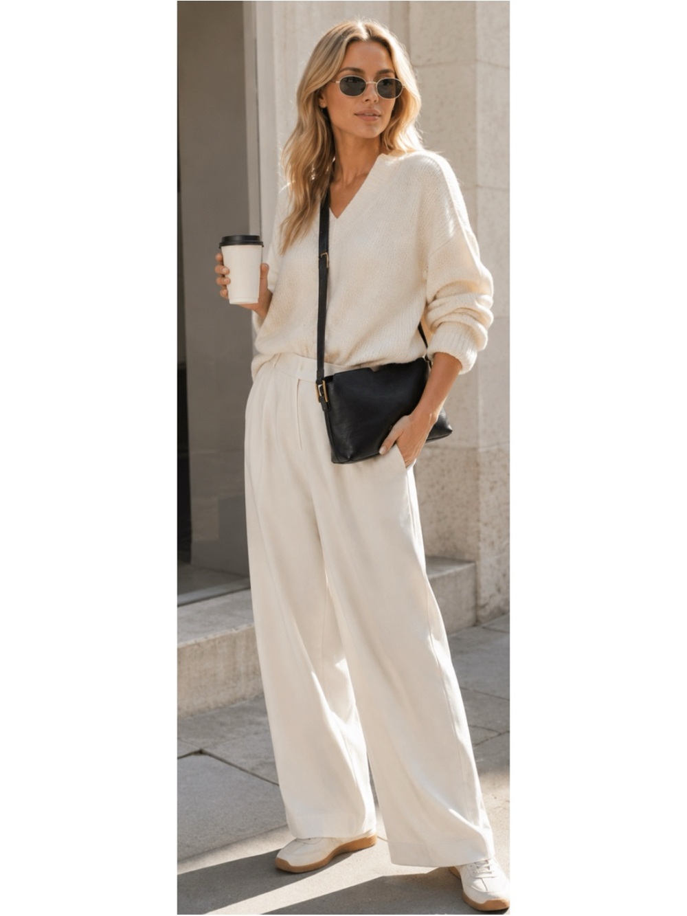 India Hicks Maddison May Black Leather Crossbody Gold Hardware